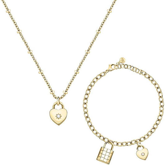 Morellato Collana e Bracciale per donna In Acciaio Colore Oro SAUB19