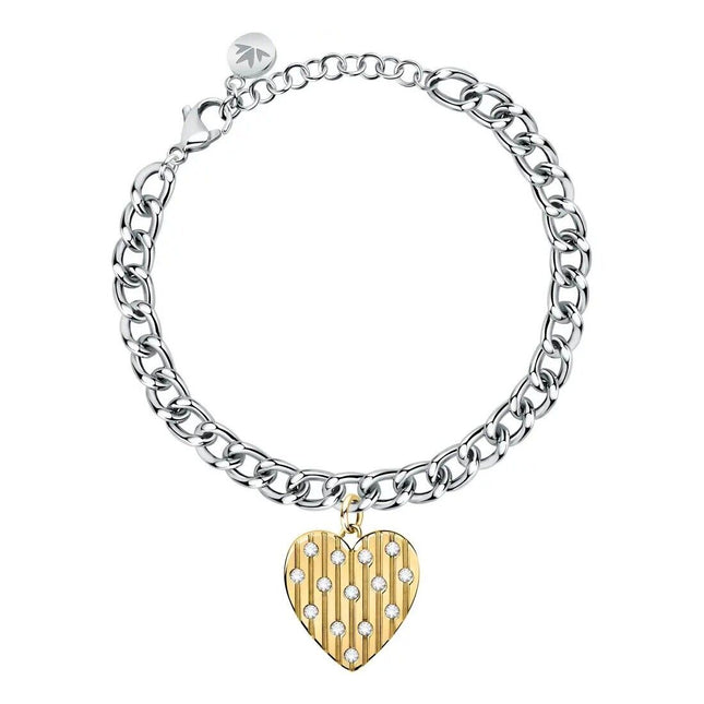 Bracciale Donna Morellato Acciaio Oro Cuore Swarovski Incanto SAVA07