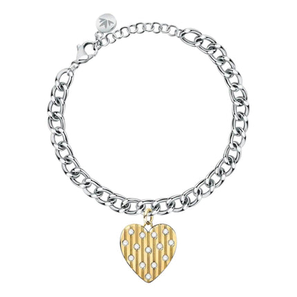 Bracciale Donna Morellato Acciaio Oro Cuore Swarovski Incanto SAVA07