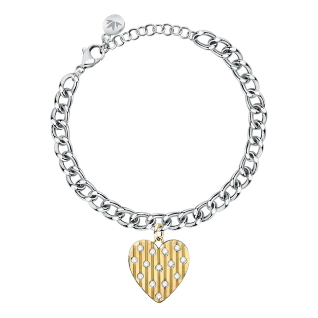 Bracciale Donna Morellato Acciaio Oro Cuore Swarovski Incanto SAVA07