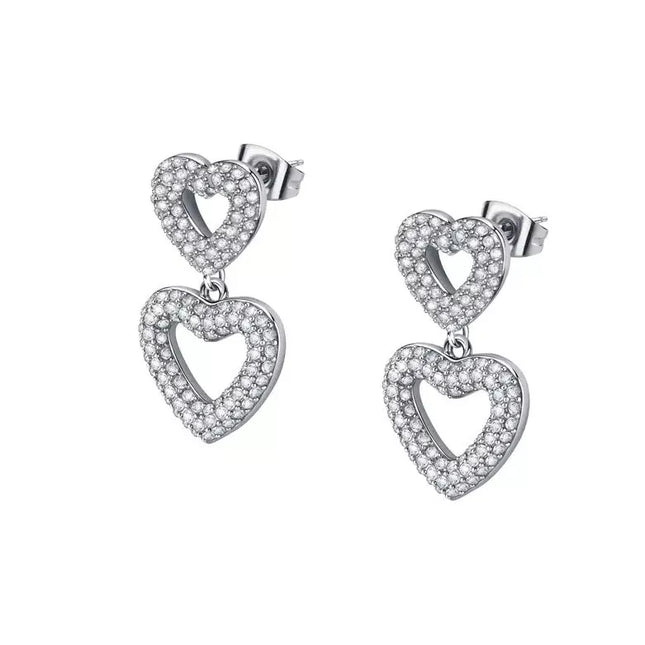 Orecchini Donna Morellato Bagliori SAVO29 Cuore Cristalli 20g