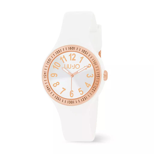 Liujo Orologio Al Quarzo per Donna Cinturino In Silicone Bianco Tlj1931