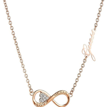 Collana Donna GUESS Acciaio Oro Rosa Ciondolo Infinito UBN85013