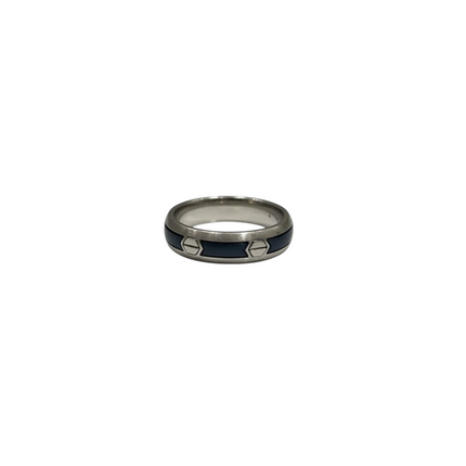 Anello Uomo 2JEWELS Acciaio Inox Fascia Nera 8mm Anallergico 221077