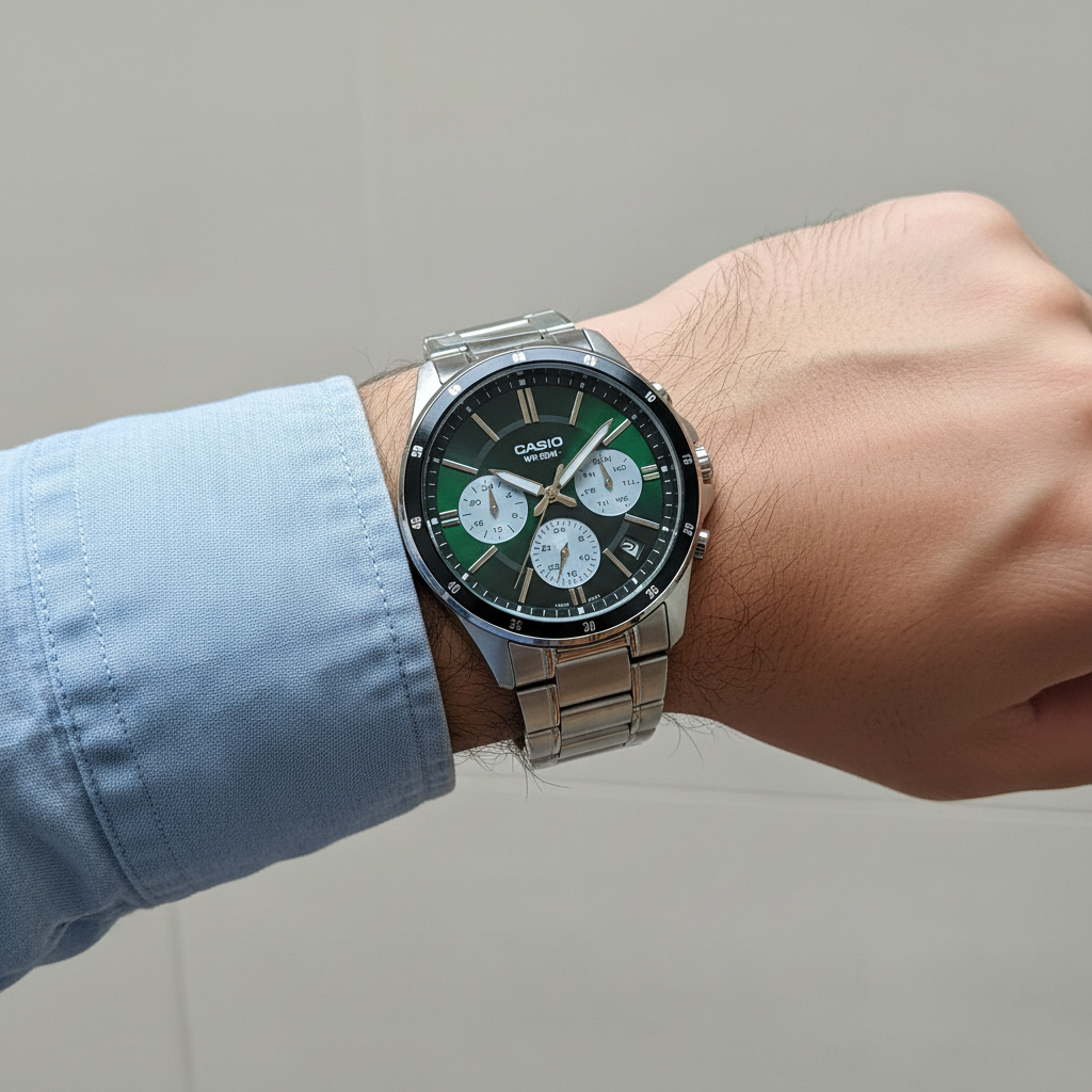Casio Orologio Multifunzione Verde Indossato