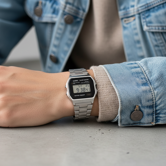 Casio vintage acciaio indossato