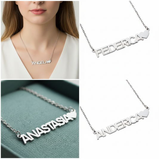 Collage 4 foto collana personalizzata