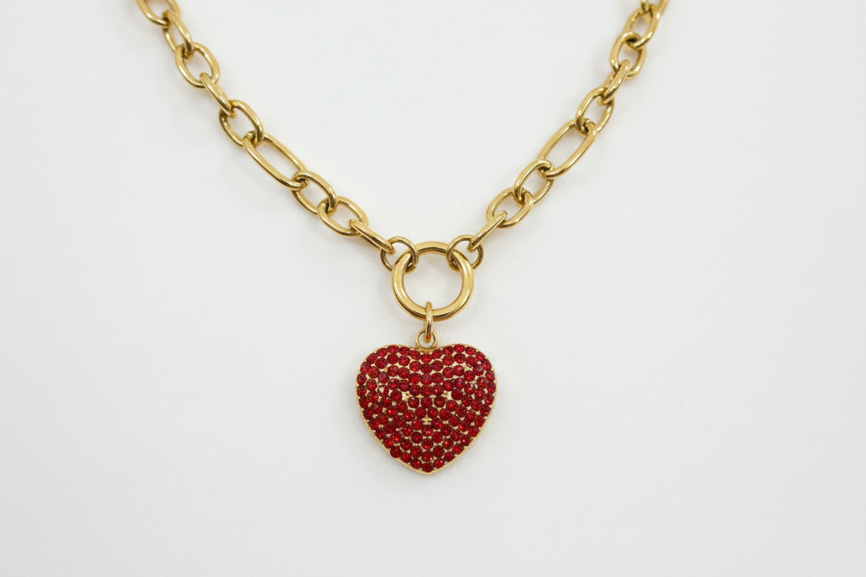Collana cuore rosso hero