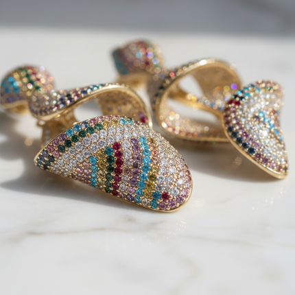 Dettaglio Sfaccettature Cristalli Multicolor