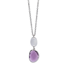 Collana Donna 2Jewels 251818 Acciaio Ciondolo Ametista Viola Sfaccettata