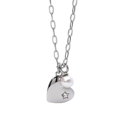 Girocollo Donna 2Jewels 251820 Acciaio 316L Ciondolo Cuore Perla Romantico