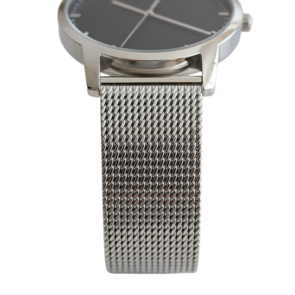 Dettaglio bracciale maglia Milano acciaio - intreccio premium