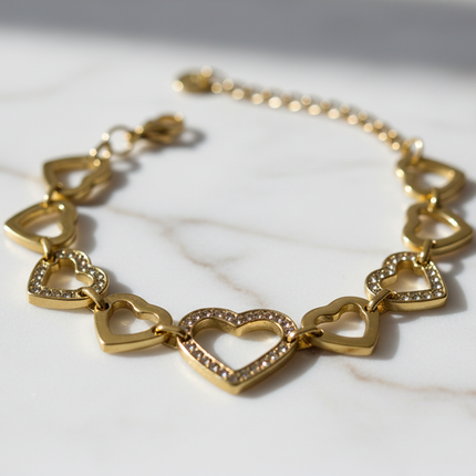 Dettaglio Cuori con Strass