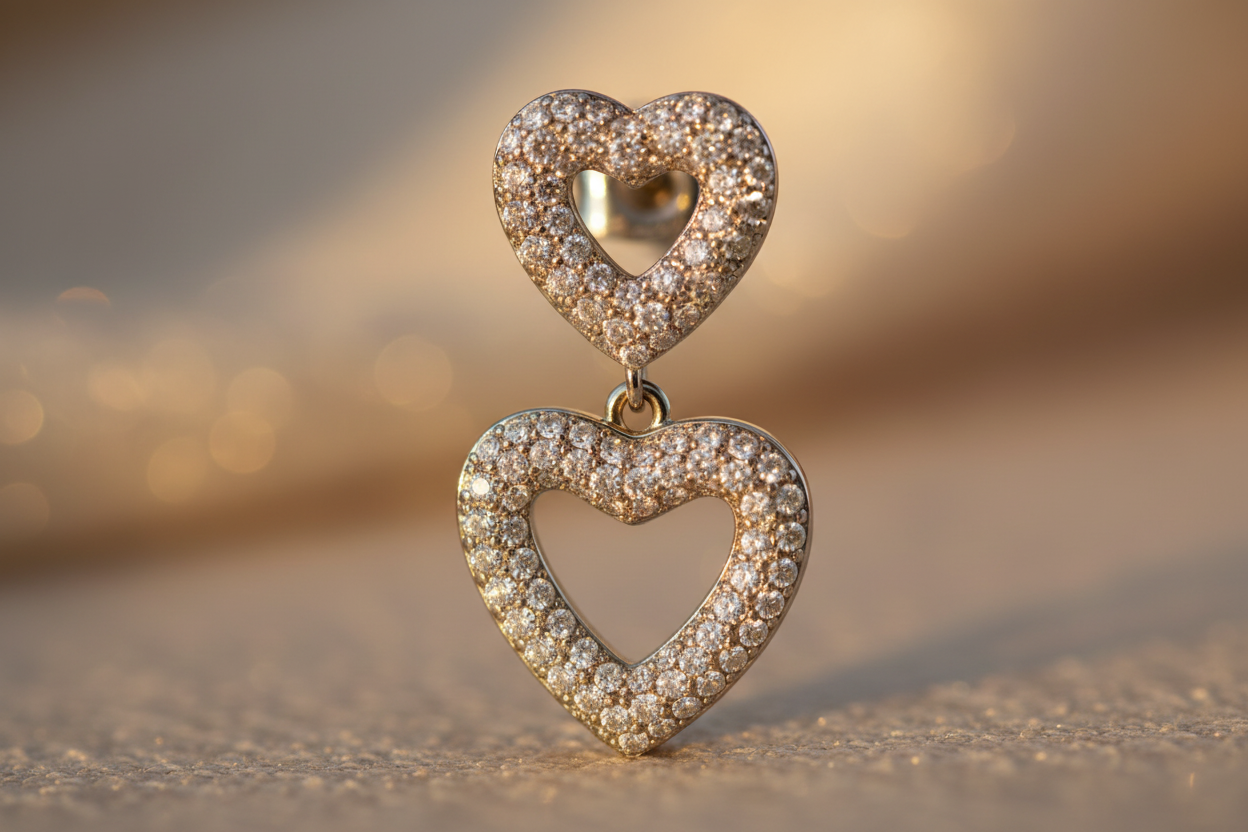 Dettaglio cuore cristalli