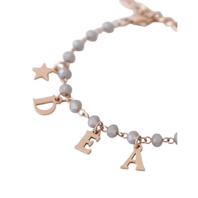 Texture sfere vetro colorato grigio rosa pastello bracciale donna 2JEWELS