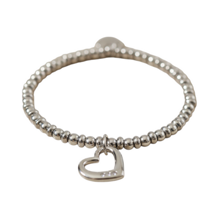 Pattern sfere acciaio bracciale 2JEWELS - pendente cuore elegante