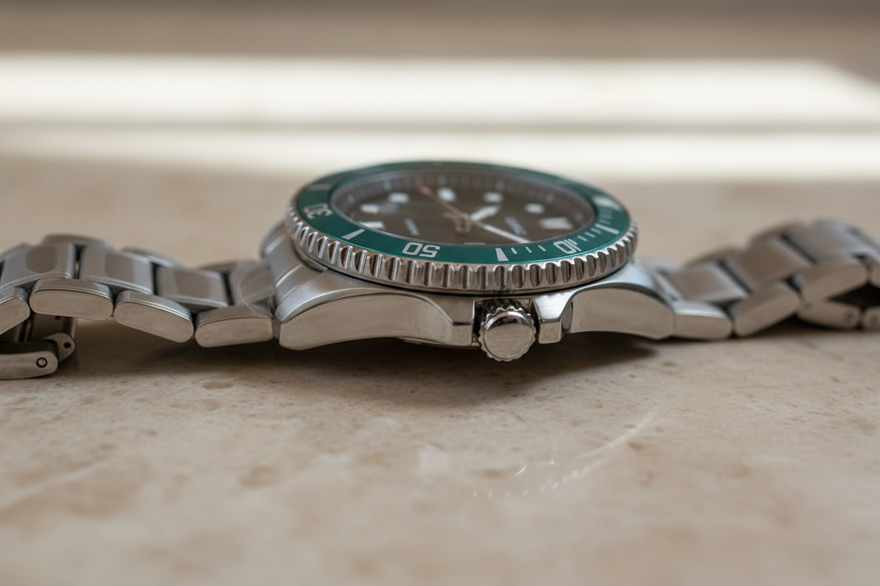 Profilo laterale con corona Casio