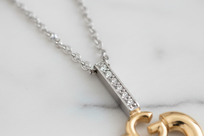 Dettaglio barra cristalli e catena acciaio lavorazione artigianale