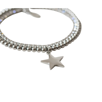 Ciondolo stella bracciale 2JEWELS - dettaglio chiusura toggle e tag brand