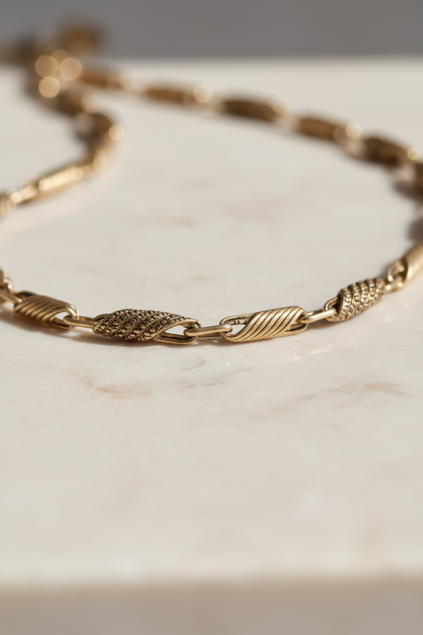 Dettaglio Catena Bronzo Intrecciata