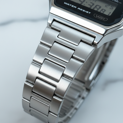 Dettaglio bracciale acciaio Casio