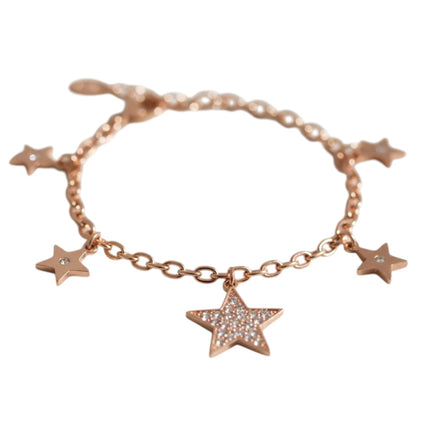 Stella pavé bracciale 2JEWELS - dettaglio chiusura moschettone e tag brand