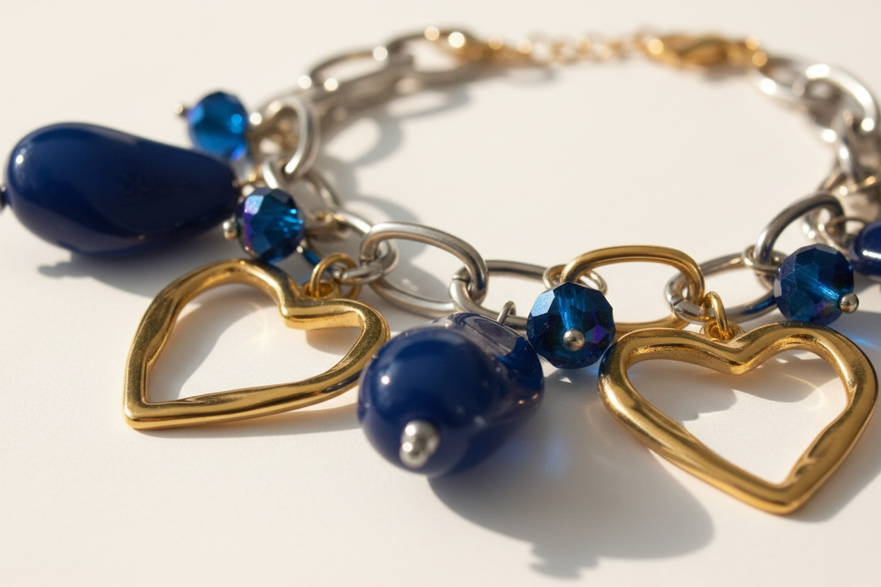 Dettaglio charm blu