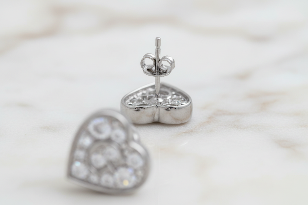 Dettaglio chiusura butterfly orecchini GUESS