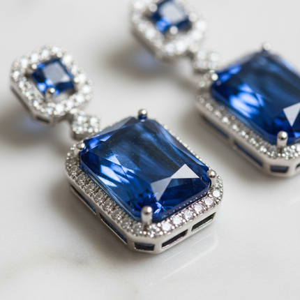 Dettaglio Sfaccettature Cristallo Blu