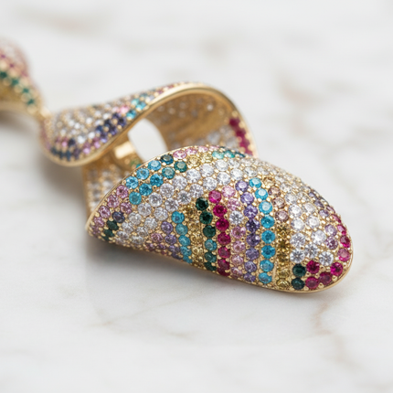 Dettaglio Cristalli Pavé Multicolor