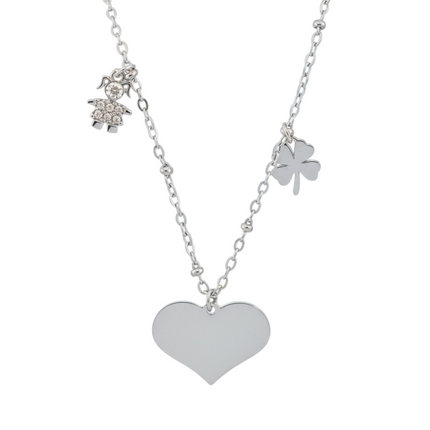 Collana cuore acciaio donna ottimizzata sfondo bianco