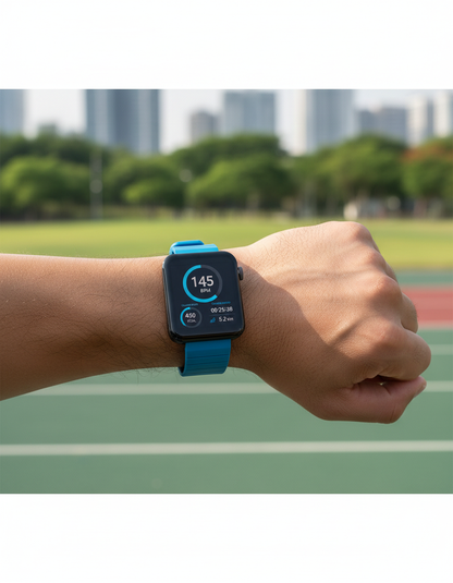Smartwatch SMARTY 2.0 indossato durante workout fitness
