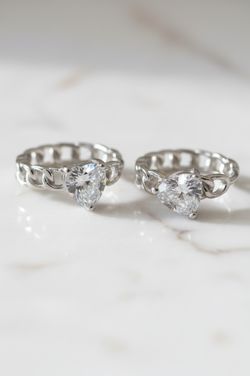 Dettaglio Zircone Cuore Sfaccettato