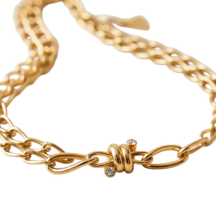 Ciondolo nodo con cristalli collana Guess