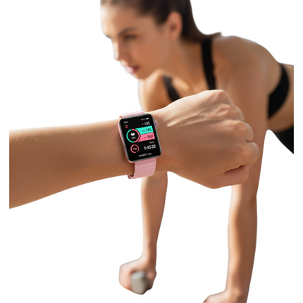 Smartwatch SMARTY 2.0 rosa donna indossato durante fitness