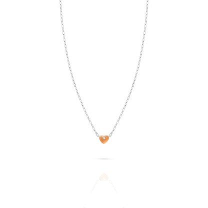 Collana girocollo in acciaio per donna con ciondolo cuore OpsObjects