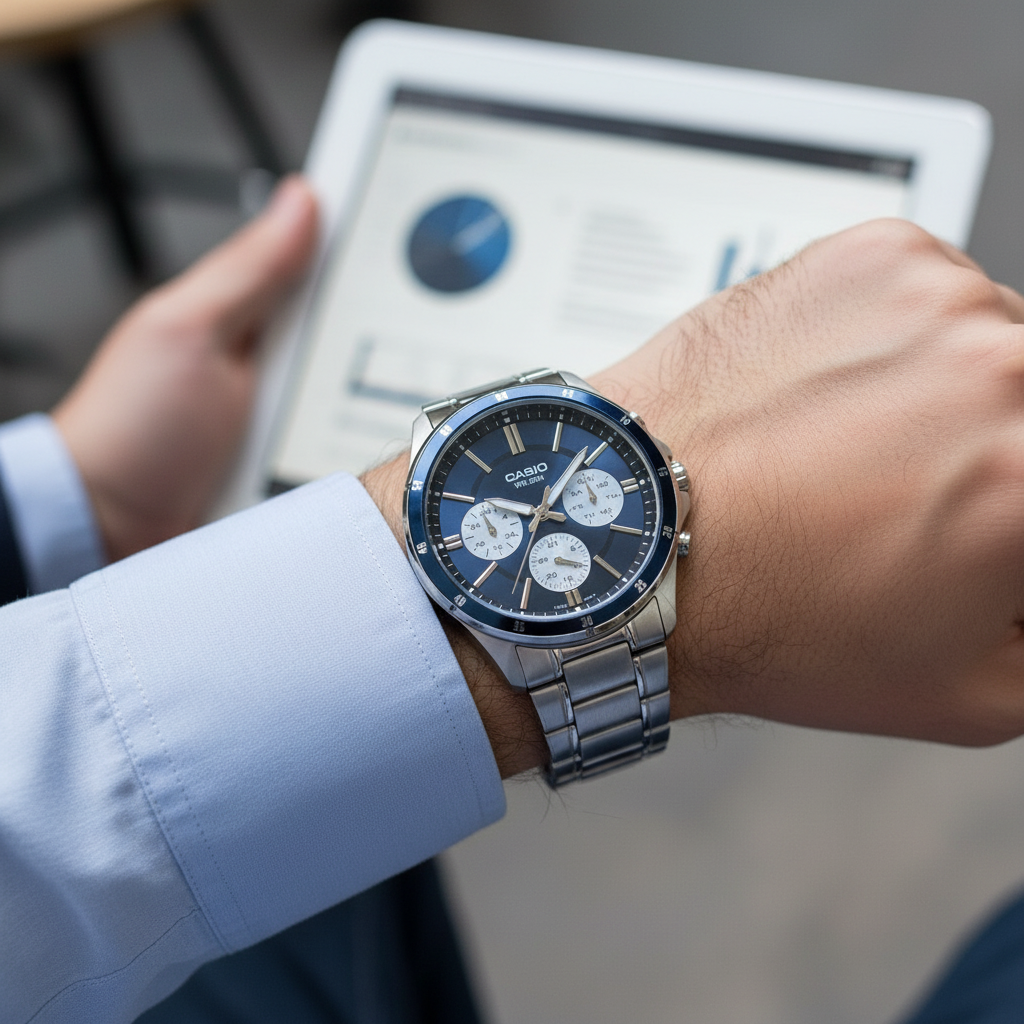 Orologio Casio indossato al polso