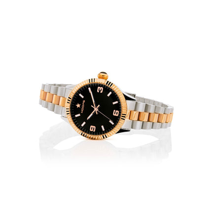 Orologio Donna Hoops Solo Tempo - Bracciale Acciaio E Quadrante Nero Quarzo