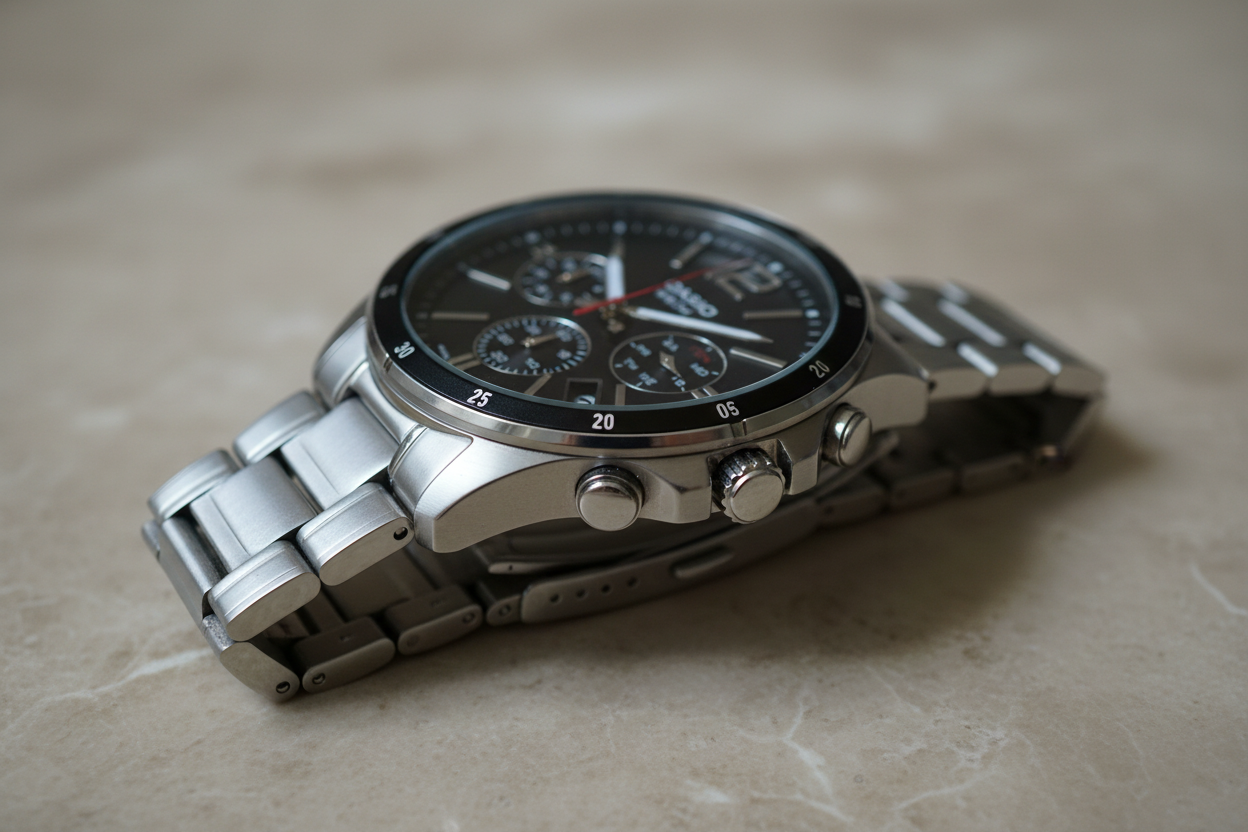 Profilo laterale con pulsanti cronografo