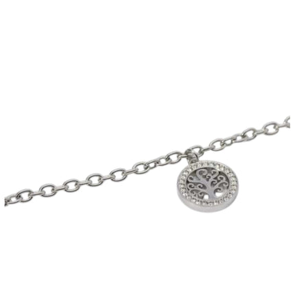 Bracciale Tempo A Tempo 2Jewels in acciaio con ciondolo rotondo Albero della Vita impreziosito da piccoli cristalli