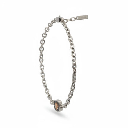 Bracciale uomo Tempo A Tempo 2Jewels in acciaio inox con ciondolo a forma di rosa dei venti su catena a maglie