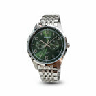Orologio uomo Tempo A Tempo Casio MTP-E340D-3AVDF con quadrante verde, cassa e bracciale in acciaio inossidabile, multifunzione giorno/data.