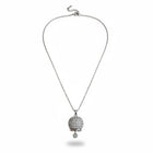 Collana Tempo A Tempo in acciaio con ciondolo a campanella tempestato di zirconi brillanti pavé e catena regolabile