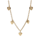 Collana Tempo A Tempo 2Jewels in acciaio PVD gold con ciondoli a forma di cuore e piccoli punti luce