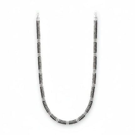 Collana girocollo uomo Tempo A Tempo 2Jewels in acciaio inox e grani di ematite naturale dal design moderno