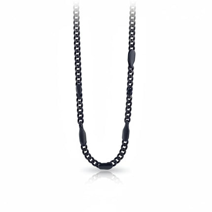 Collana uomo Tempo A Tempo 2Jewels in acciaio 316L con finitura IP nera e maglie a catena dal design urban