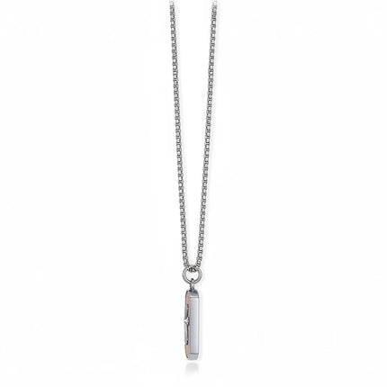 Collana uomo Tempo A Tempo 2Jewels in acciaio con ciondolo a piastrina dal design minimalista e moderno