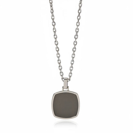 Collana uomo Tempo A Tempo 2Jewels in acciaio 316L con ciondolo quadrato e finitura PVD rose