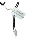 Collana uomo Tempo A Tempo 2Jewels con cordura nera e ciondolo tribale in acciaio dal design etnico