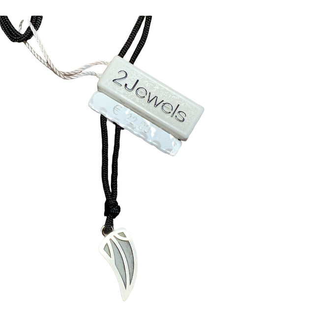 Collana uomo Tempo A Tempo 2Jewels con cordura nera e ciondolo tribale in acciaio dal design etnico
